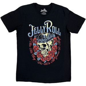 Jelly Roll Unisex T-Shirt: Skull Rose (Black)