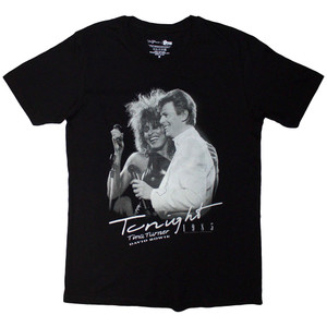 Tina Turner & David Bowie Unisex T-Shirt: Tonight 1985 (Black)