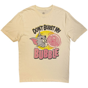 Tom & Jerry Unisex T-Shirt: Don't Burst My Bubble (Natural)