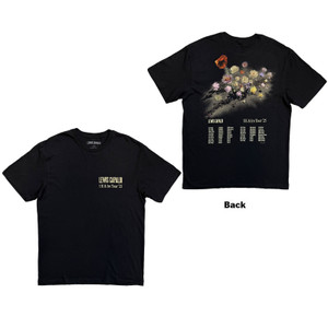 Lewis Capaldi Unisex T-Shirt: Flowers UK Tour '25 (Black) (Back Print) (Ex-Tour)