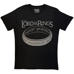 Lord of the Rings Unisex T-Shirt: Greyscale Ring (Black)