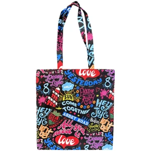 The Beatles Cotton Tote Bag: Song Titles (Black)
