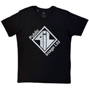 PIL (Public Image Ltd) Unisex T-Shirt: Diamond Logo & Text (Black)