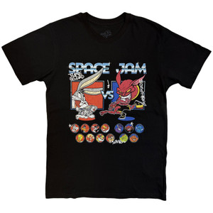 Space Jam Unisex T-Shirt: Tune Squad vs Monstars Homage (Black)