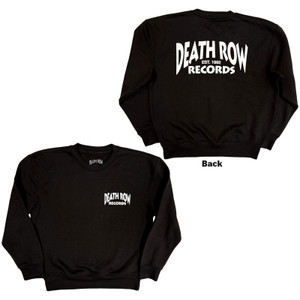 Death Row Records Unisex Sweatshirt: Logo (Black) (Back Print)