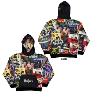 The Beatles Unisex Pullover Hoodie: Sgt Pepper (Black) (All Over Print)