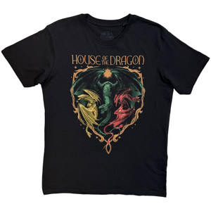 House of the Dragon Unisex T-Shirt: Dragon Crest (Black)