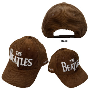 The Beatles Unisex Baseball Cap: Drop T Logo & Apple Corduroy (Brown)