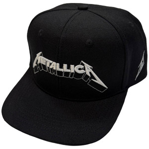 Metallica Unisex Snapback Cap: 3D & M Logos (Black)