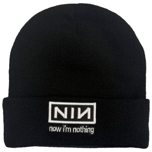 Nine Inch Nails Unisex Beanie Hat: Now I'm Nothing (Black)