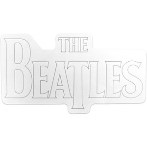 The Beatles Sticker: Drop T Logo (White)