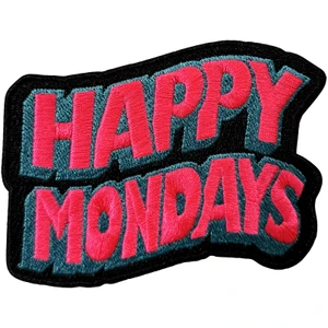 Happy Mondays Woven Patch: Wavy Logo 