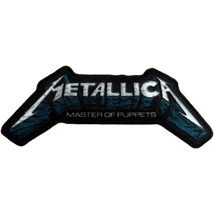 Metallica Woven Patch: Master Of Puppets Blue Poster Logo