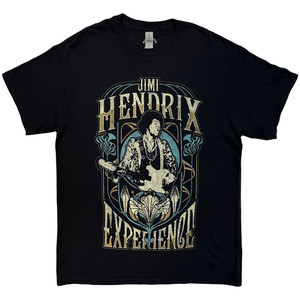 Jimi Hendrix Unisex T-Shirt: Art Nouveanu (Black)