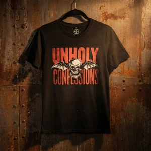 Avenged Sevenfold Unisex Carbon T-Shirt: Unholy Confessions (Black) (Back Print)