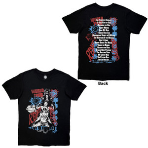 Red Hot Chili Peppers Unisex Carbon T-Shirt: Blood Sugar Sex Magik Tracklist (Black) (Back Print)