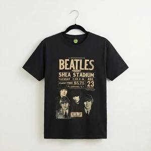 The Beatles Unisex Carbon T-Shirt: Shea '66 (Black)
