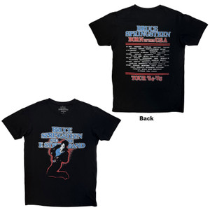 Bruce Springsteen Unisex Carbon T-Shirt: E Street Tour '84-'85 (Black)