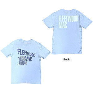 Fleetwood Mac Unisex T-Shirt: London (Light Blue) (Back Print)
