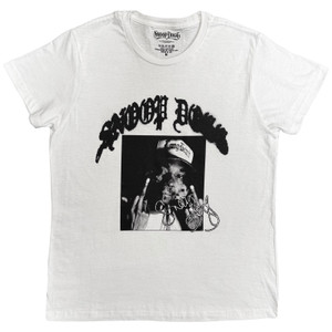 Snoop Dogg Unisex T-Shirt: Middle Finger (White)