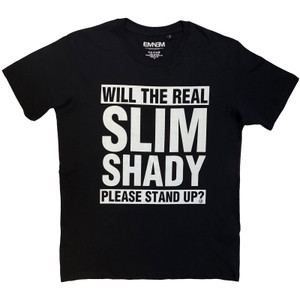 Eminem Unisex T-Shirt: Please Stand Up (Black)