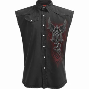 Spiral Unisex Worker Shirt: The Dead (Black) (Back Print)
