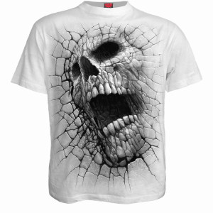 Spiral Unisex T-Shirt: Cracking Up (White) (Back Print)