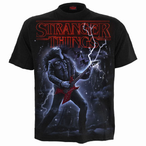 Netflix Unisex T-Shirt: Stranger Things Eddie The Banished (Black) (Back Print)