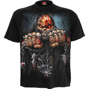 Five Finger Death Punch Unisex T-Shirt: Game Over (Black) (Back Print)