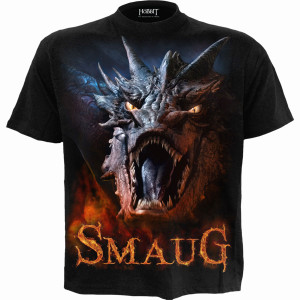 The Hobbit Unisex T-Shirt: Smaug (Black) (Back Print)