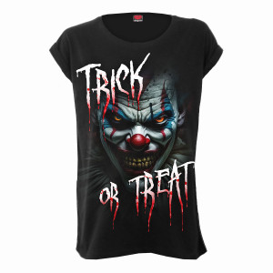 Spiral Ladies Loose Fit T-Shirt: Trick Or Treat (Black)
