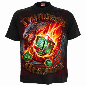 Spiral Unisex T-Shirt: Dungeon Master (Black) (Back Print)
