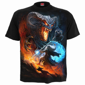 Spiral Kids T-Shirt: Infernal Duel (Black) (Back Print)
