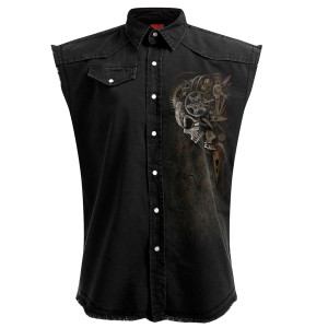 Spiral Unisex Worker Shirt: Diesel Punk (Black) (Back Print)