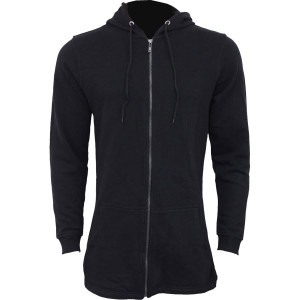 Spiral Ladies Fish Tail Zipped Hoodie: Plain (Black) (Blank)