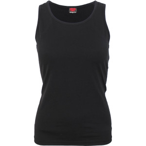 Spiral Ladies Razor Back Vest T-Shirt: Plain (Black) (Blank)
