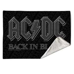 AC/DC Sherpa Fleece Blanket: Back In Black (Black)