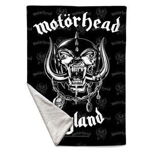 Motorhead Sherpa Fleece Blanket: England (Black) SINGLE