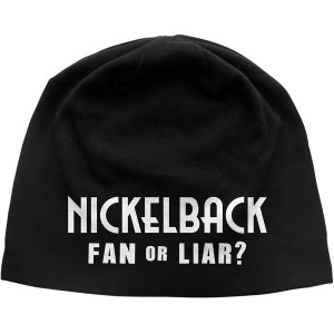 Nickelback Unisex Beanie Hat: Fan Or Liar JD Print (Black)