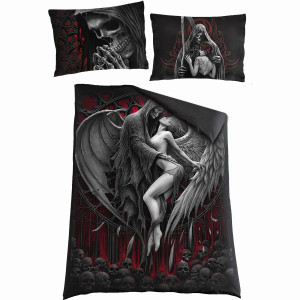 Spiral Duvet Set: Dead Kiss (Black) (Single)