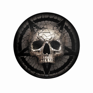 Spiral Glass Chopping Board: Cracking Up (Clear) (Circular)