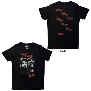 Paul McCartney Unisex T-Shirt : Wings Collage (Black) (Back Print)