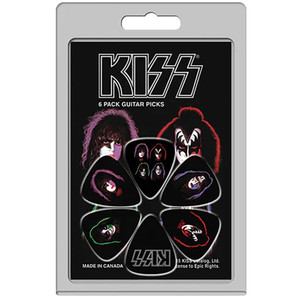 KISS Plectrum Pack: Faces Covers 6-Pack (Multicolour)
