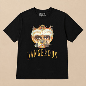 Michael Jackson Unisex T-Shirt: Dangerous World Tour (Black) (Back Print)