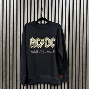 AC/DC Unisex Unplugged Sweatshirt: Family Jewels (Black) (Back Print)
