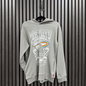 Pink Floyd Unisex Unplugged Pullover Hoodie: Carnegie Hall Poster (Grey) (Back Print)