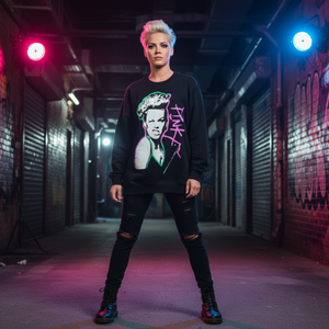 Pink Ladies Unplugged Sweatshirt: Paint Pen (Black)