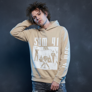 Sum 41 Unisex Unplugged Pullover Hoodie: Band Photo (Natural)