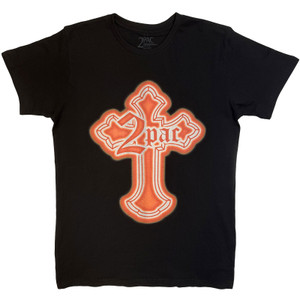 Tupac Unisex T-Shirt: Halloween Cross (Black)