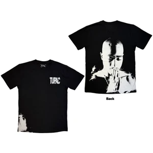 Tupac Unisex T-Shirt: Prayer AOP (Black) (Back Print)